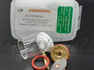 Kit tig Gas Lens Jumbo ø 1,6 Tig 17/18/26 (Tobera Cuarzo L= 32,5 mm )