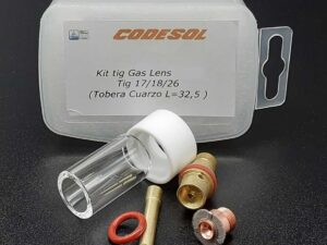 Kit tig Gas Lens ø 3,2 Tig 17/18/26 (Tobera Cuarzo L=32,5 )