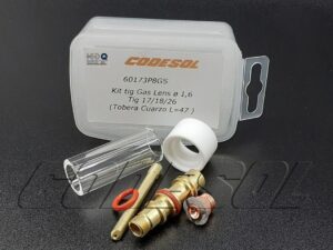 Kit tig Gas Lens ø 1,6 Tig 17/18/26 (Tobera Cuarzo L=47 )