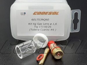 Kit tig Gas Lens ø 2,4 Tig 17/18/26 (Tobera Cuarzo N6 )