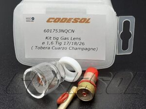 Kit tig Gas Lens ø 3,2 Tig 17/18/26 ( Tobera Cuarzo Champagne)
