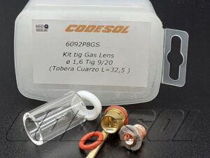 Kit tig Gas Lens ø 2,4 Tig 9/20 (Tobera Cuarzo L=32,5 )