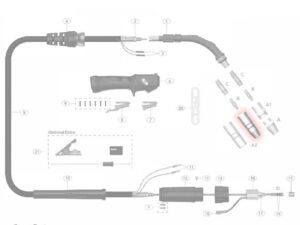 Tobera cilindrica ø 21 mm Antorcha M4