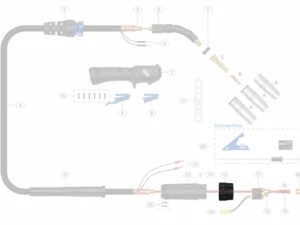 Tuerca trasera sop. adaptador Antorcha M22